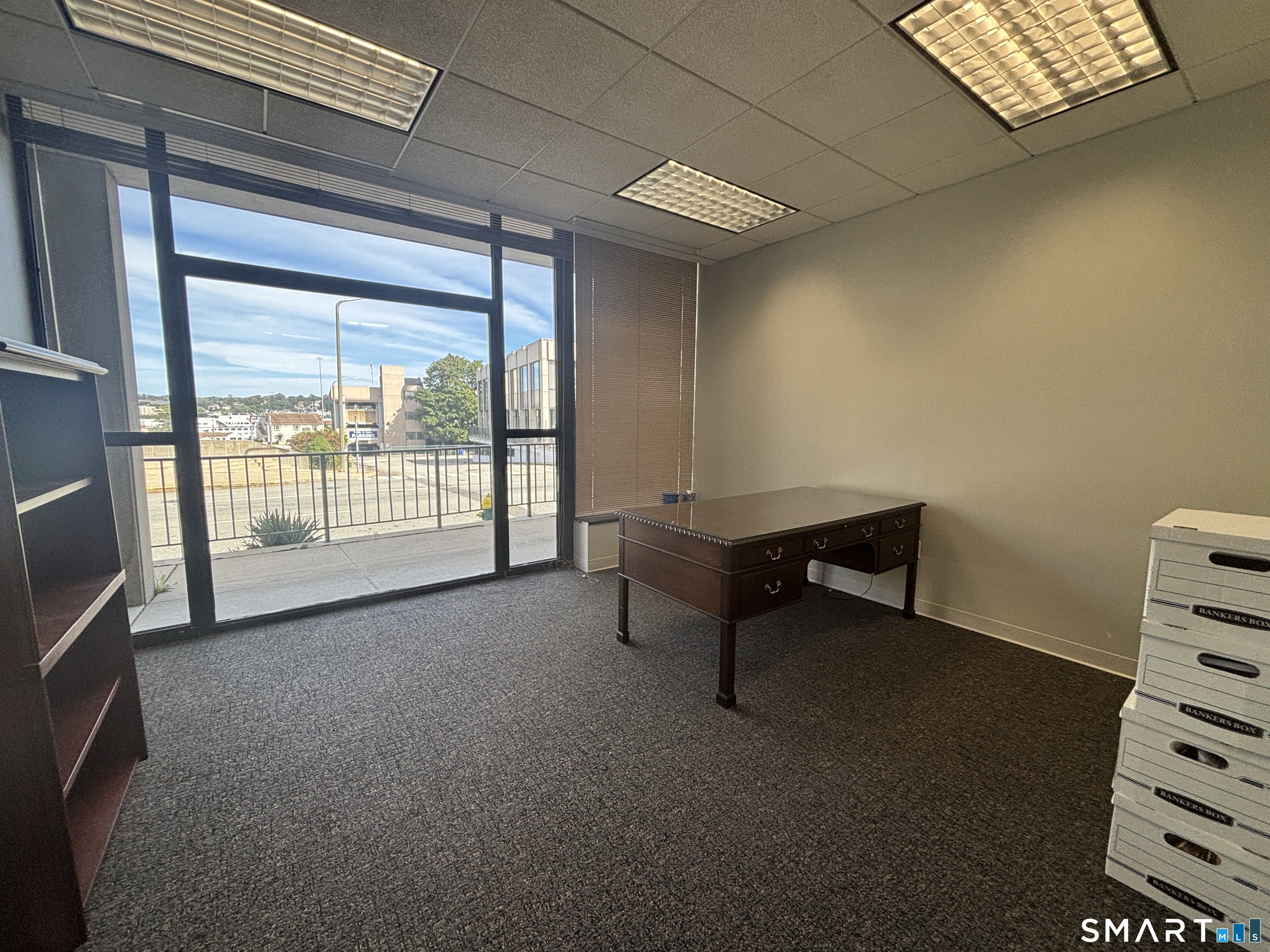 Office has plenty of natural light 