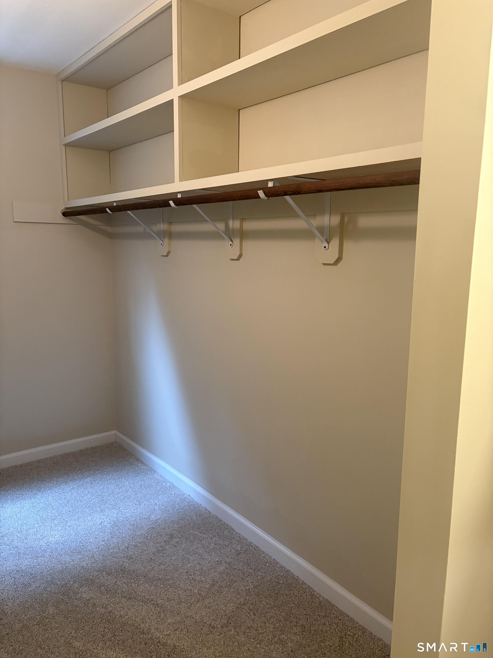 Spacious Walk In Closet with Shelving