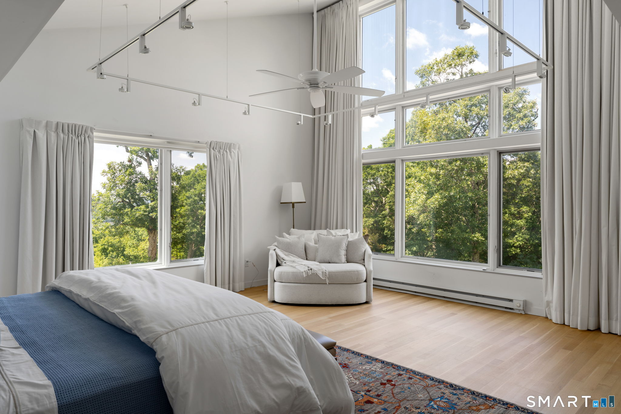 2nd floor main bedroom; light, privacy, and generous proportions