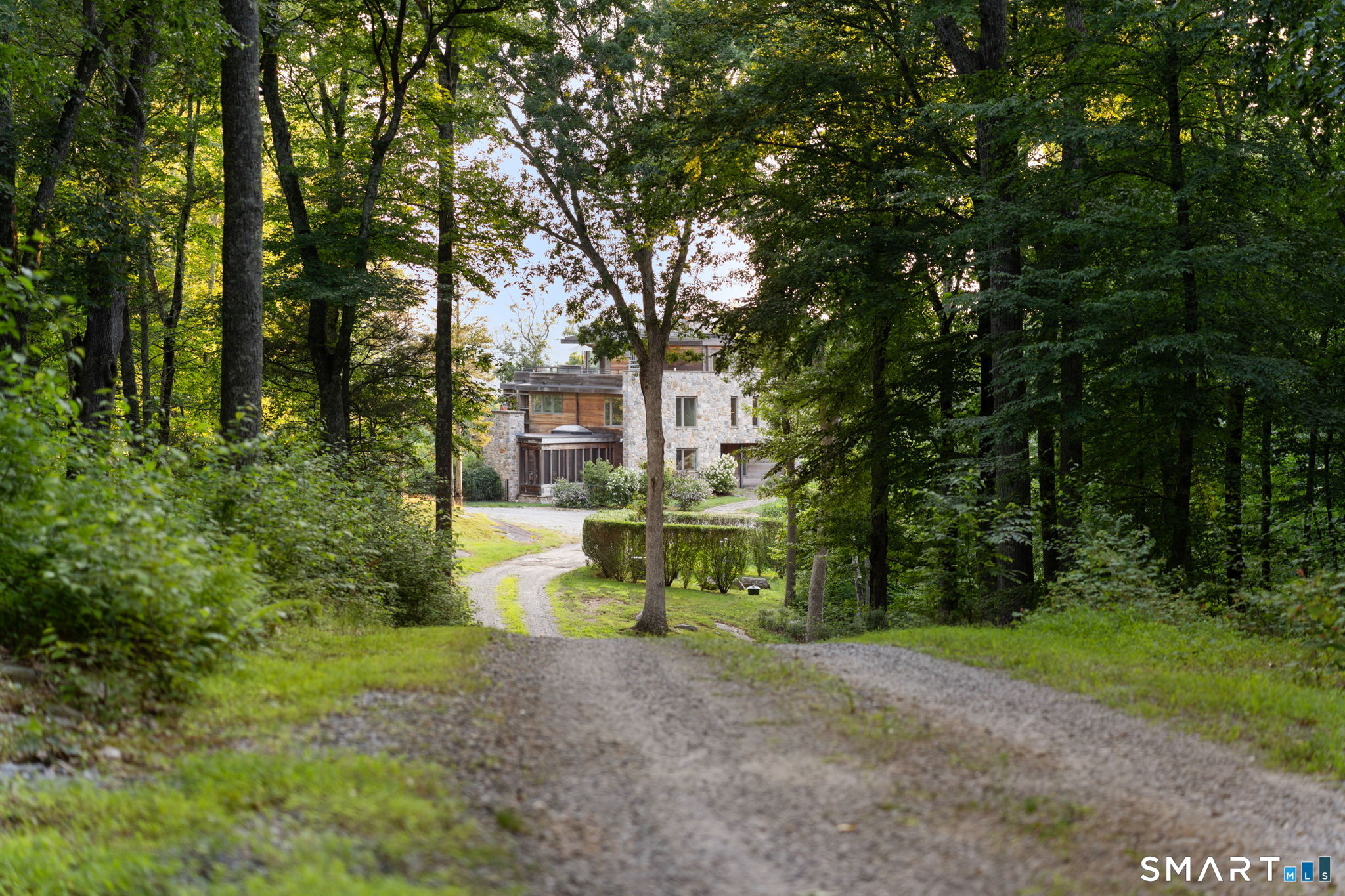 A long private drive creates a true sense of arrival...