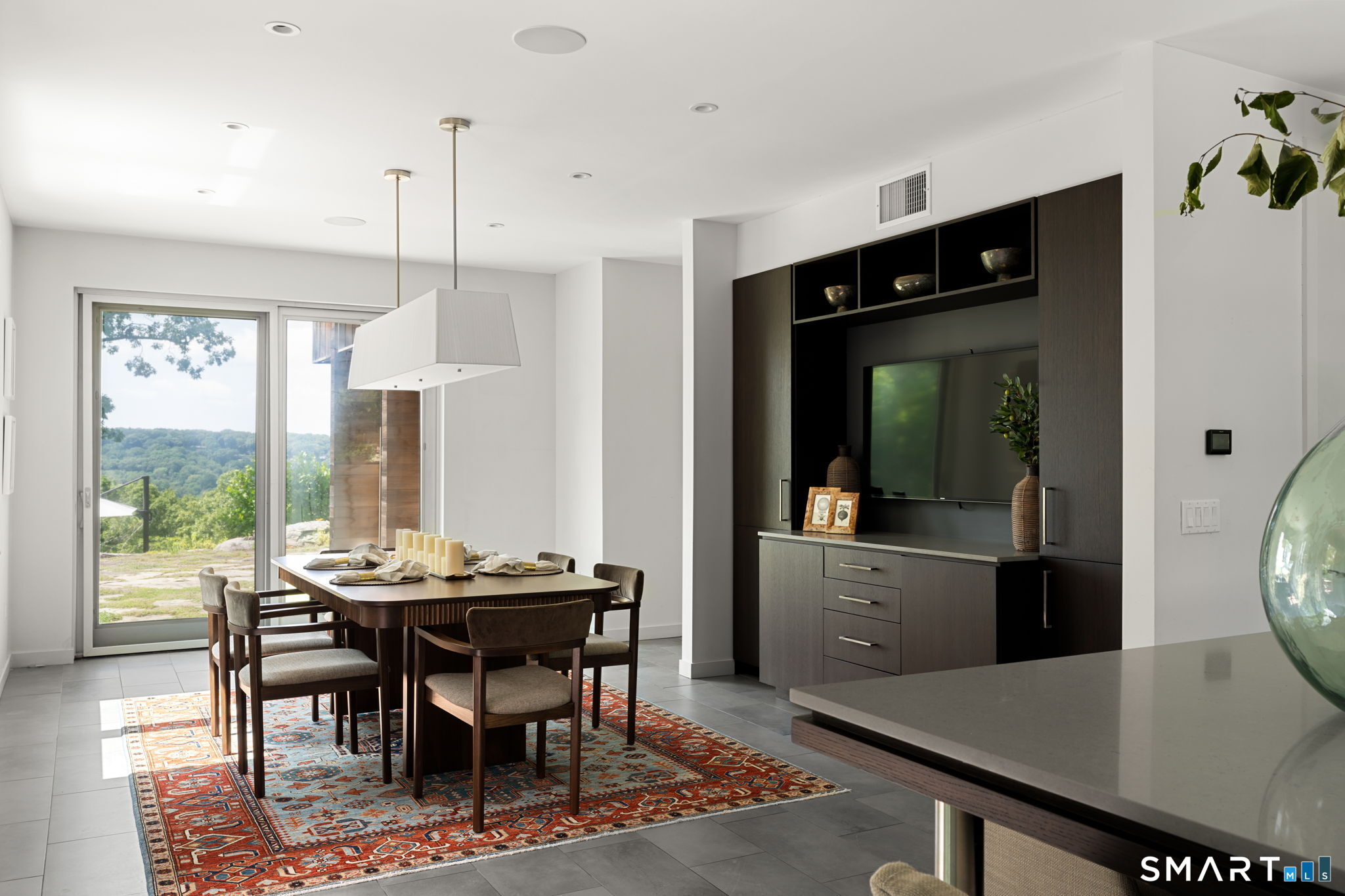 Dining for twelve, just steps from the kitchen