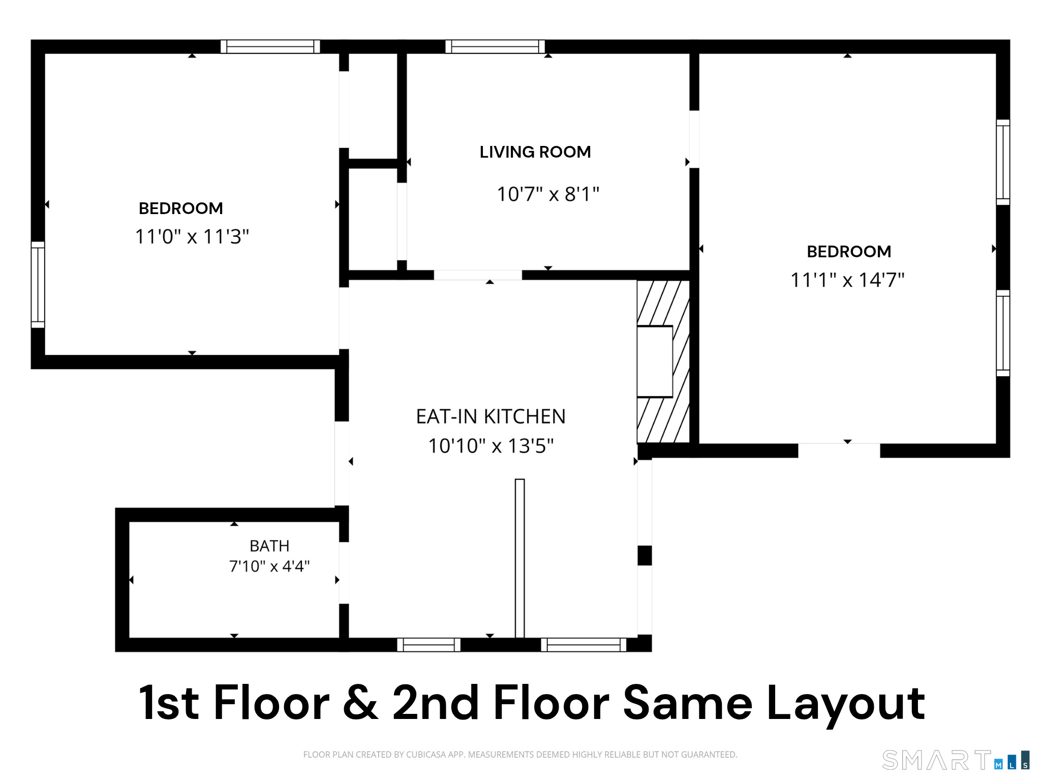 1st floor and 2nd floor have the same layout.