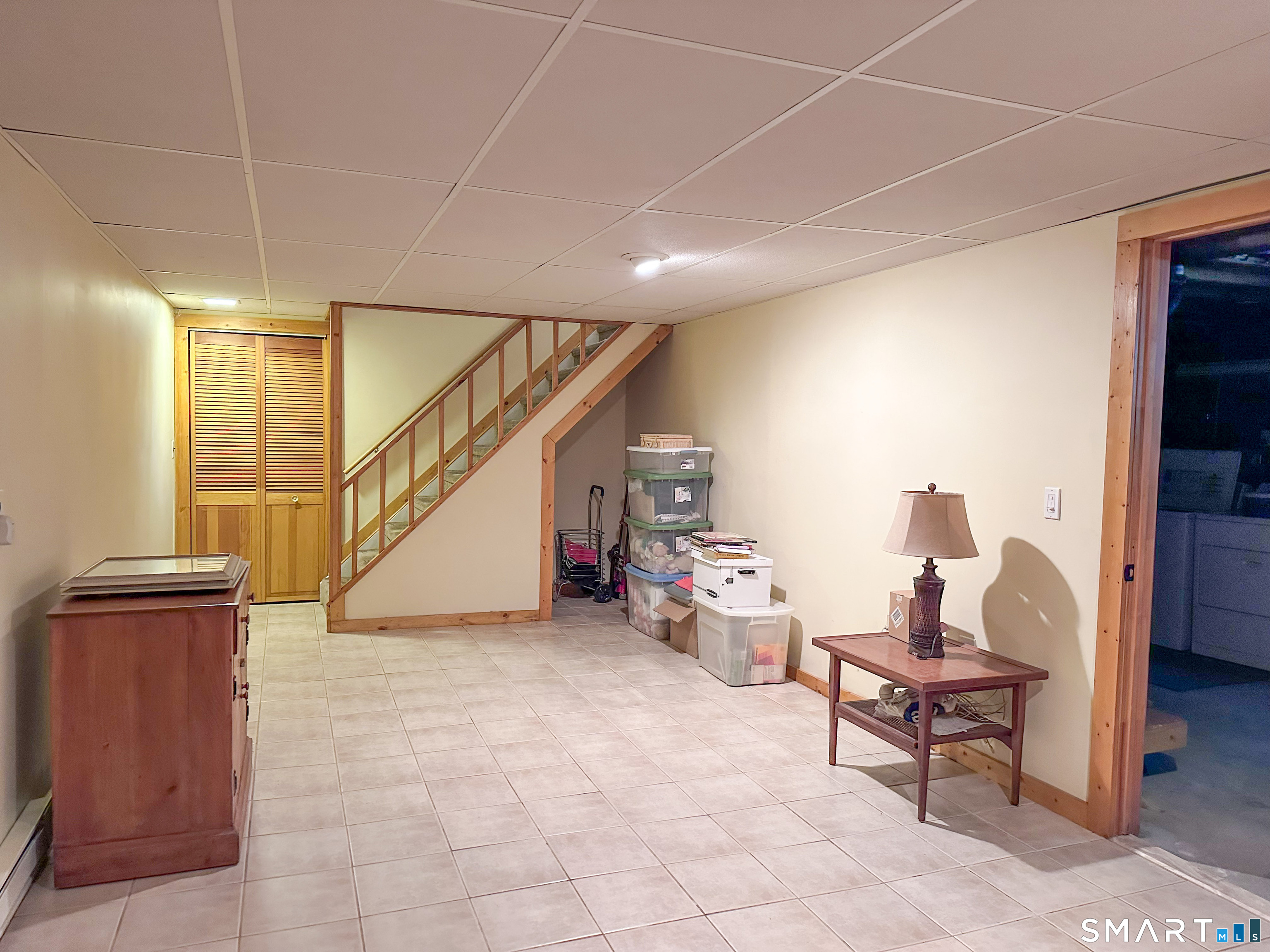 Partially finished basement 