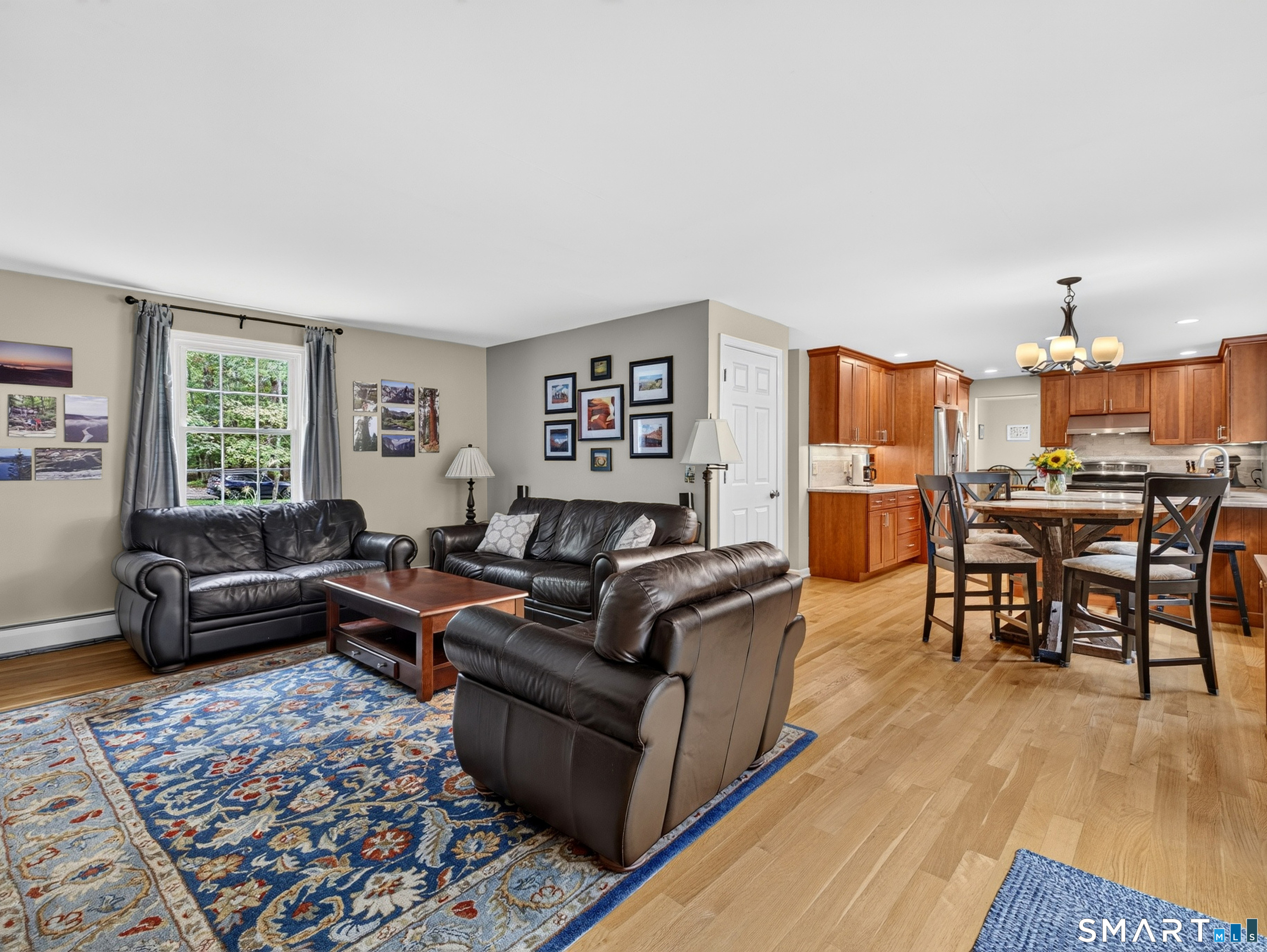 Family room is open to the breakfast area.
