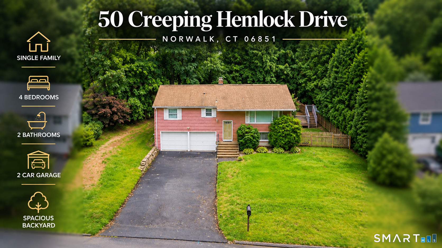 Welcome to 50 Creeping Hemlock Drive, where comfort, flexibility, and convenience come together! This inviting home offers versatile living spaces designed to adapt to today's lifestyle, whether you need room for family, guests, work, or simply more space to enjoy. One of the most exciting features is the additional fourth living space, set up as an ADU, creating endless possibilities. Use it for extended family, a private guest area, home office, recreation space, or explore the potential for additional rental income. Conveniently located near shopping, restaurants, everyday amenities, and major highways, this home makes commuting and daily life easy while still giving you the space and flexibility you've been looking for. If you're searching for a property that offers more than just a place to live, 50 Creeping Hemlock Drive is full of possibilities. Come experience the space, versatility, and potential this home has to offer!
