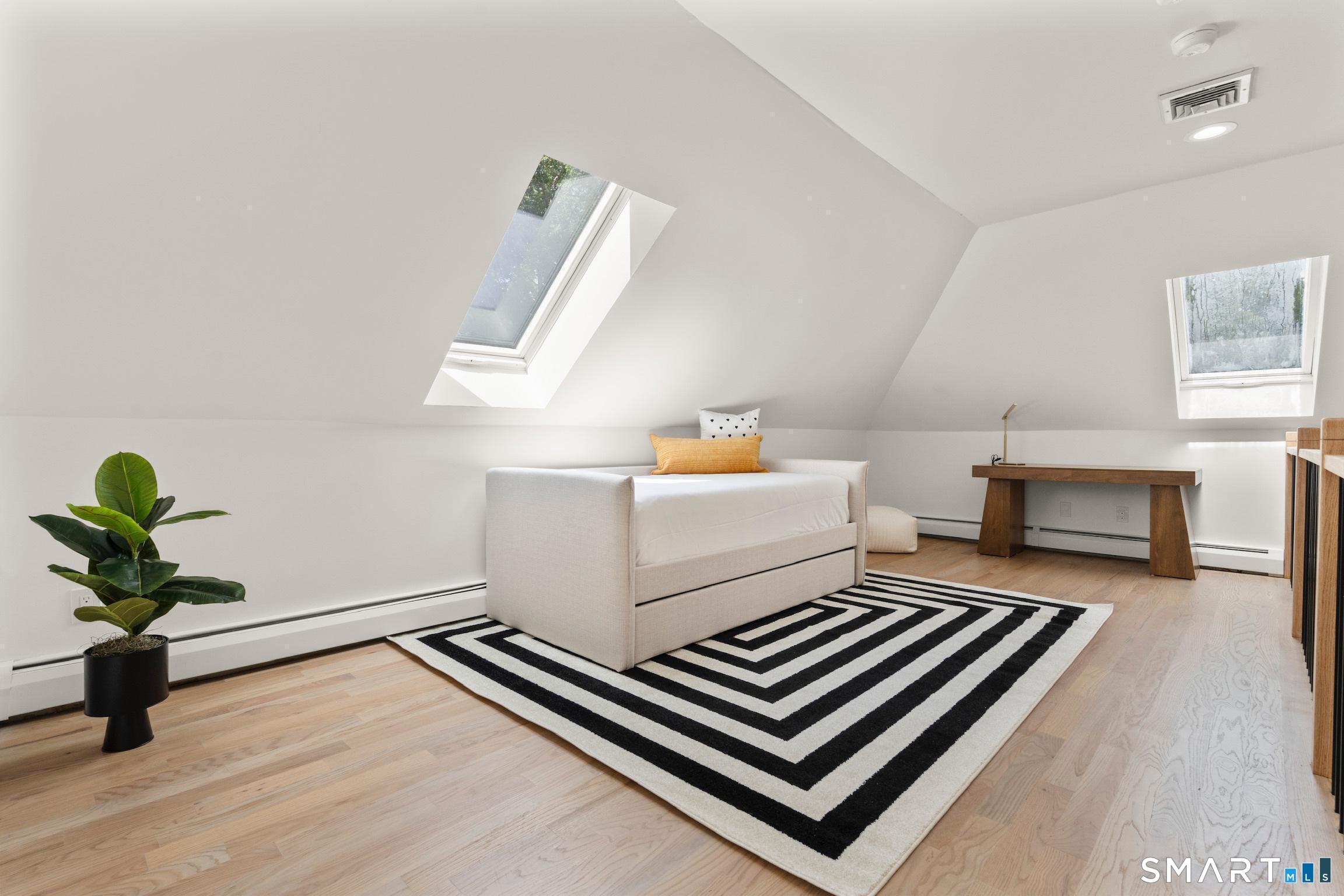 Loft with full bath and double beds