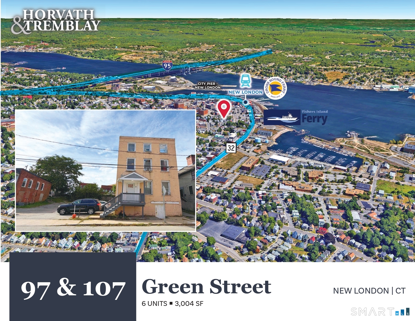 Photo 1 of Multi family home for sale at 97 & 107 Green St, New London, CT 06320 | MLS# 24211716 | Listing updated on 2026-10-07