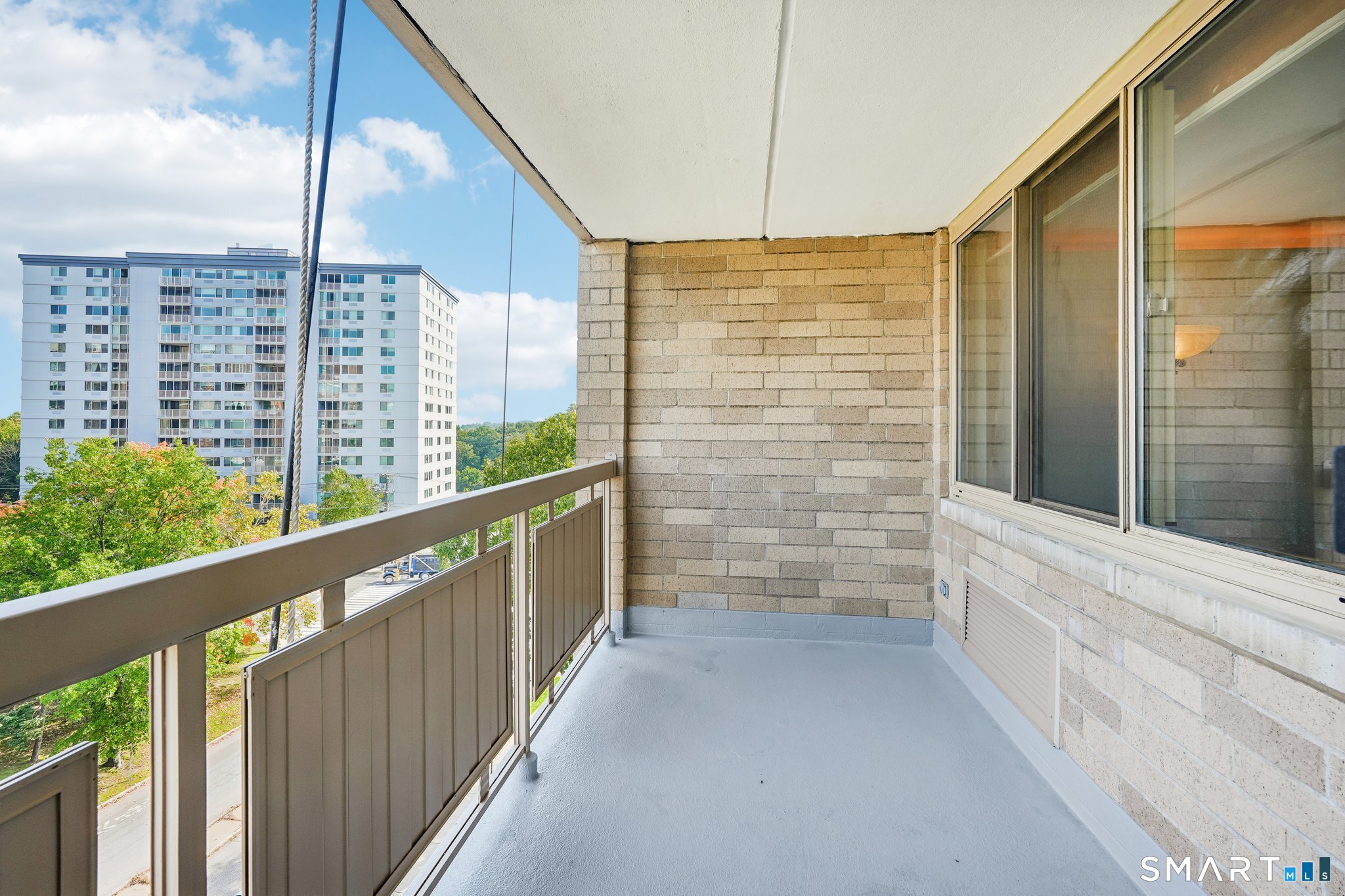 One of 2 balconies