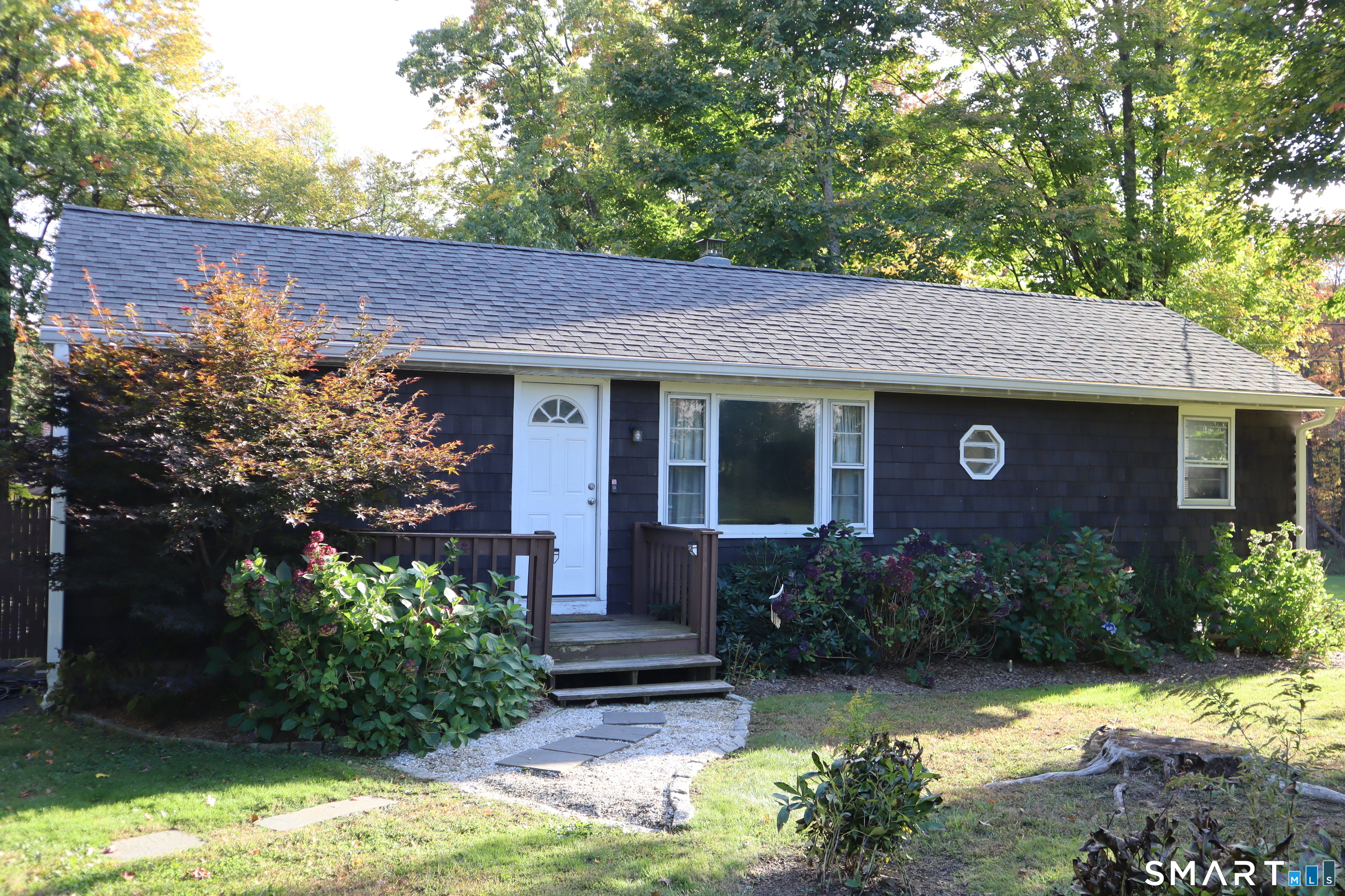 Move Right in to this easy one level living Ranch. Open floor plan with abundance of natural light. Laminate flooring throughout the main level living. Eat in Kitchen has spacious counter space for preparing meals to cook. Plenty of closets space in bedroom, along with access to bathroom. Basement is 736 sq ft of unfinished space. Back deck opens to a level backyard. Great space for gardening, entertaining or just relaxing. Oversize shed with electricity to store lawn equipment, along with shelves to use for a work space. This home offers a solid fountain for a future owner to bring their own vision.