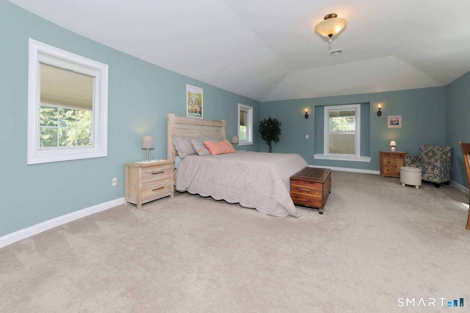 Spacious second floor primary bedroom