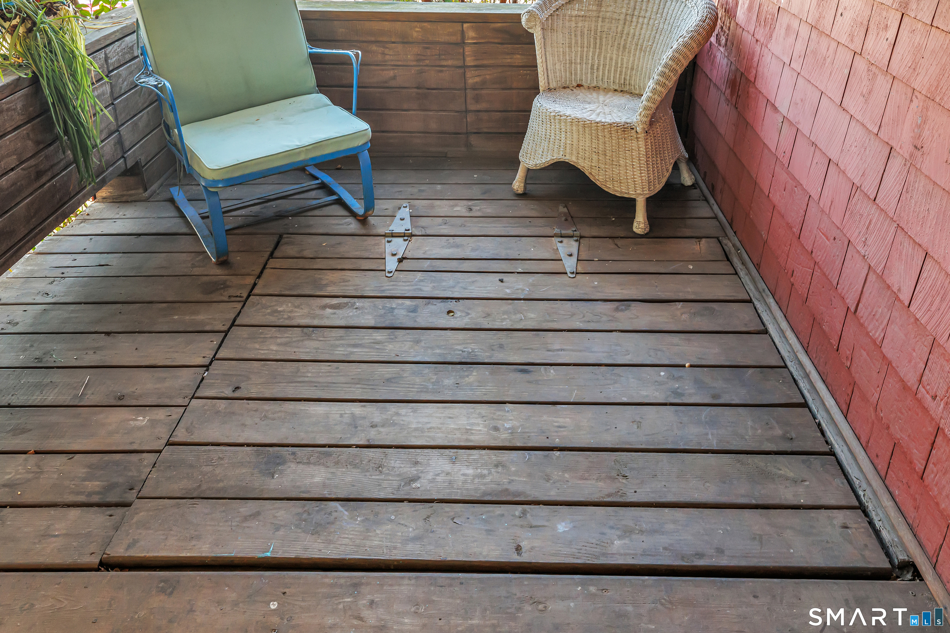 Long Front wooden porch