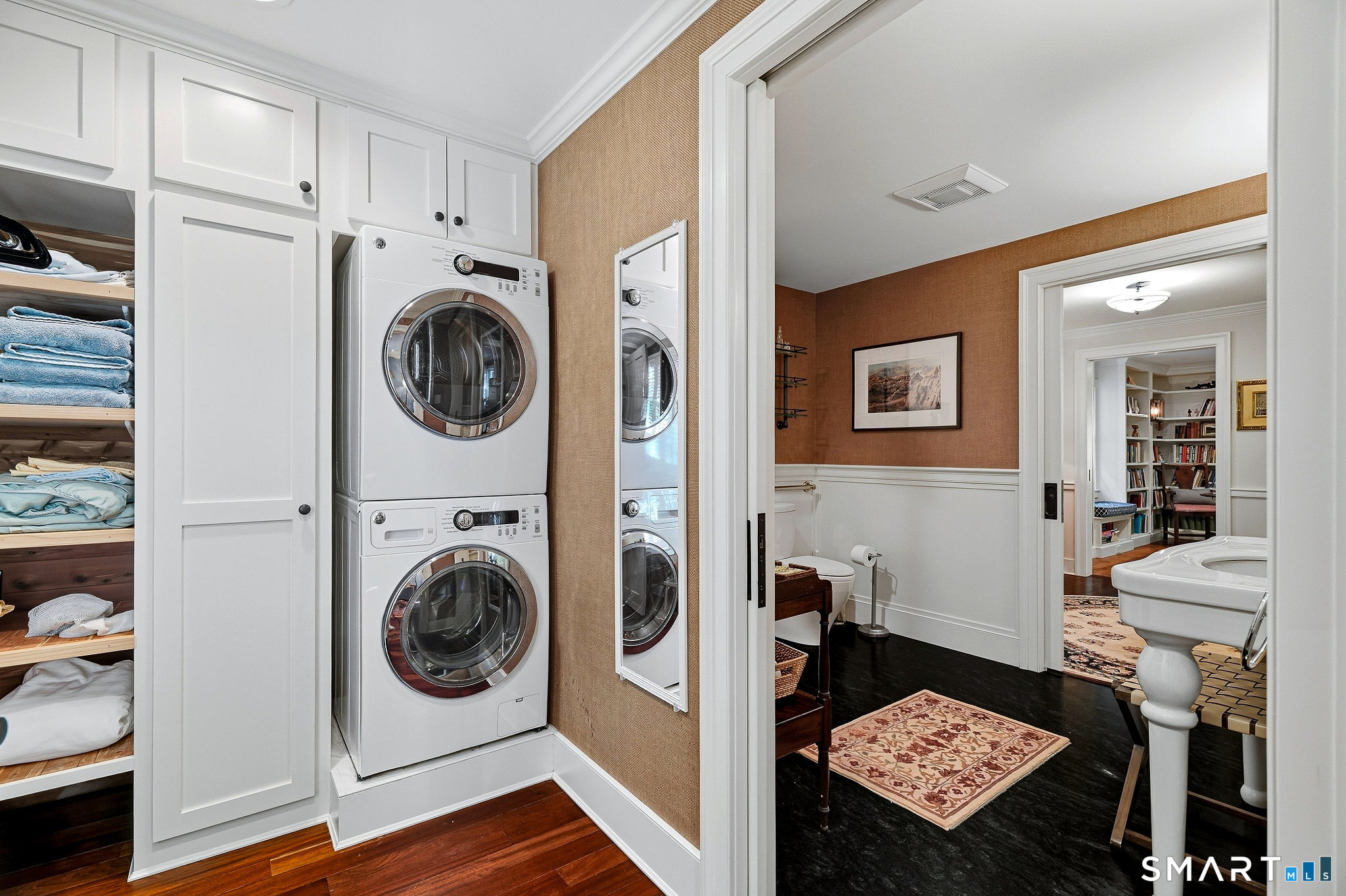 Laundry area and full bath, soapstone floors All main and second level flooring feature hydronic radiant heating.