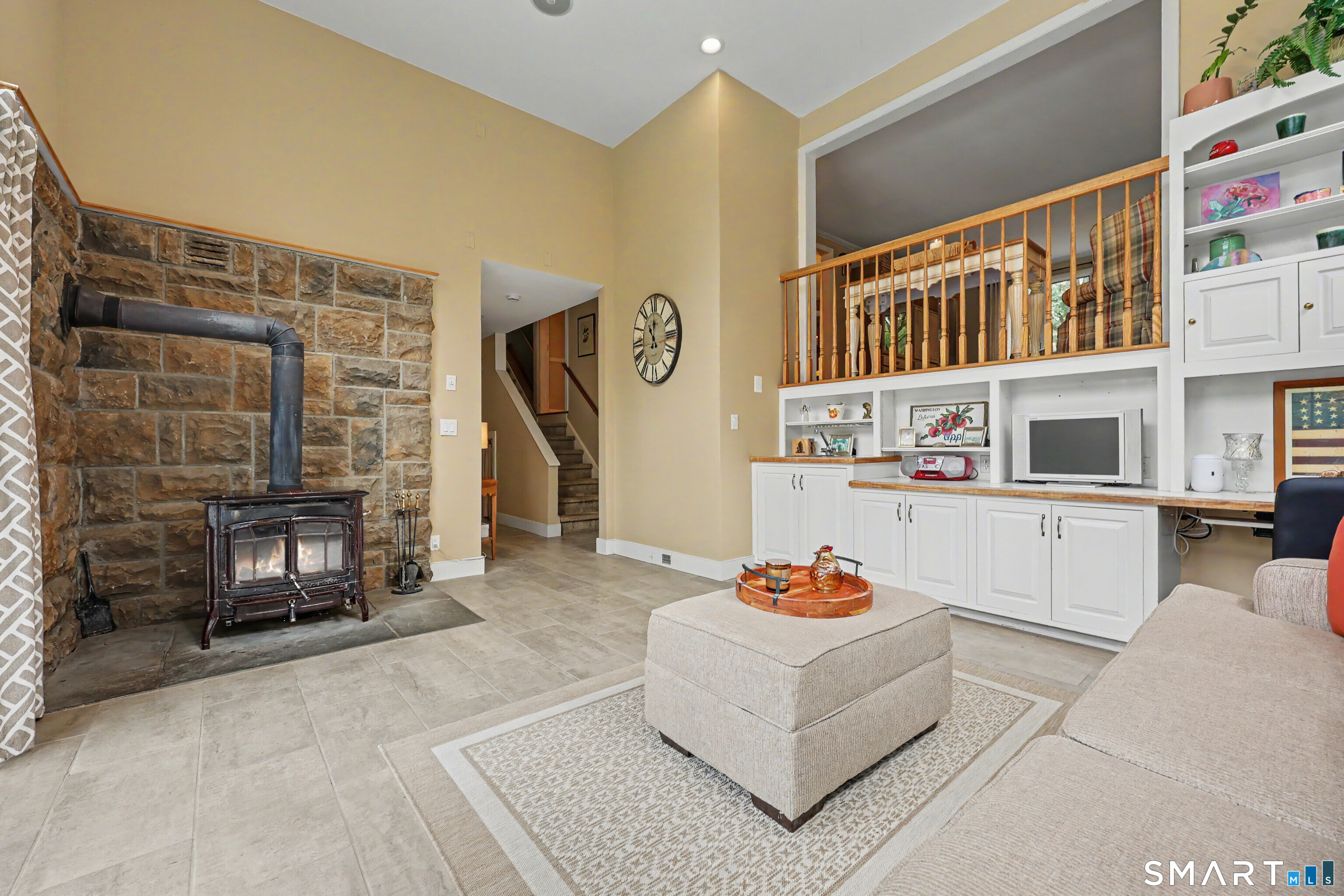 Sunroom has a Woodstove