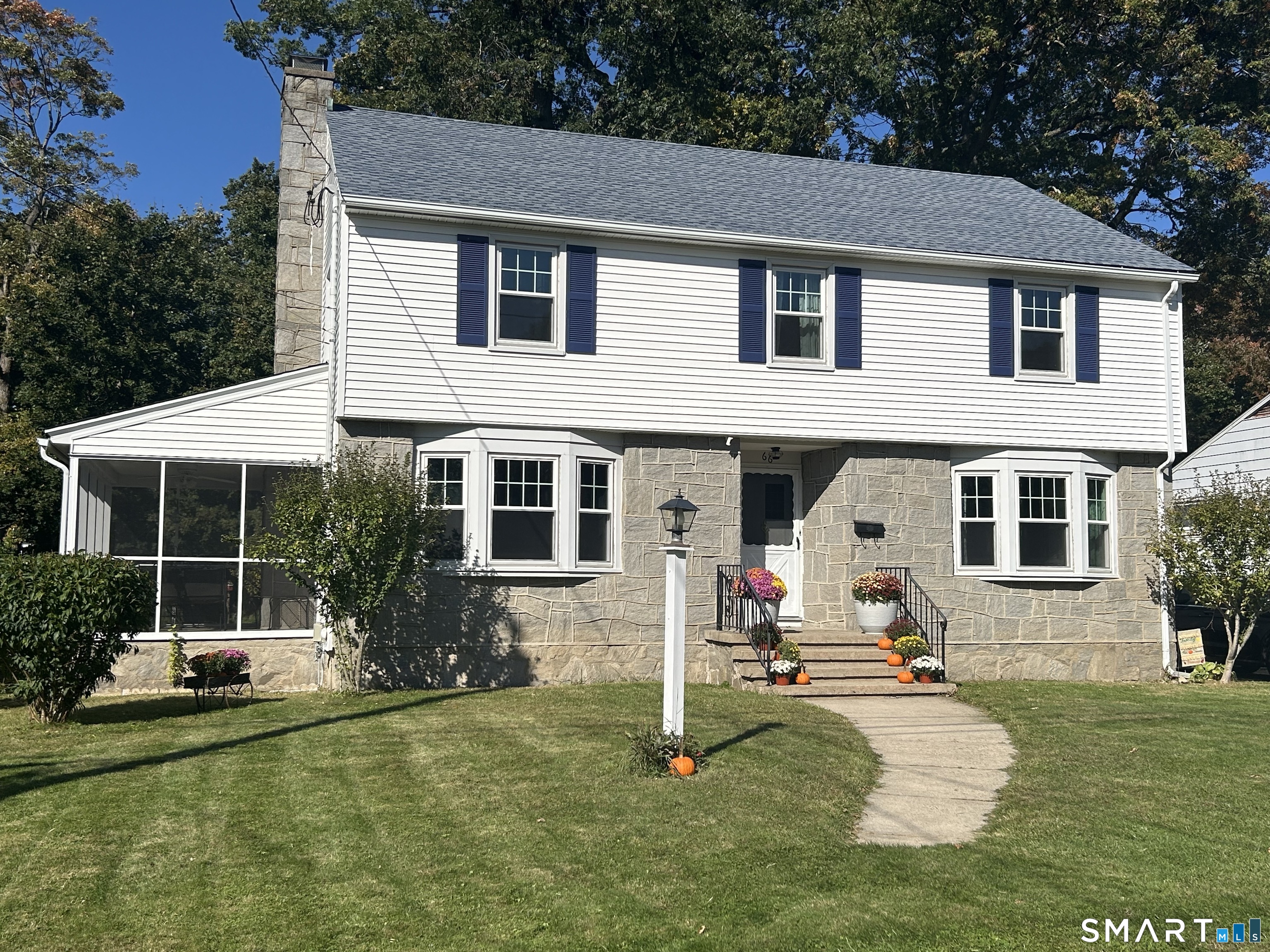 You'll be astonished and in absolute awe of the overall size, feel and flow of this lovingly maintained, classic 3BR, 1.5 bath colonial with 2,158 square feet of genuine living space. Main-level features include an entry foyer with multiple closets, a spacious eat-in kitchen with upgrades and a conveniently adjoining remodeled mud room area, formal dining room with built-in hutch, remodeled half bath, huge living room with a wood burning FP that provides direct access to a private side yard open air screened porch with ceiling fan and serene views. The upper-level features a phenomenal sized primary bedroom with 3 closets, 2 additional generously sized bedrooms, a natural light-infused center hallway and a completely remodeled full bath with built-ins. Great storage space with ample closets, drop-stair attic access and a full unfinished basement. Recent improvements include a new 50-gallon hot water heater in 2023, 200-amp electric service installed in 2023, window replacement in 2024, air ducts sealed and cleaned in 2024, new attic insulation in 2024, side porch re-screened and painted in 2026 and new asphalt roof shingles in 2026. Located on a dead-end street, this flat 0.29 acre lot is the perfect setting for entertaining and gatherings. Hope to see you soon!