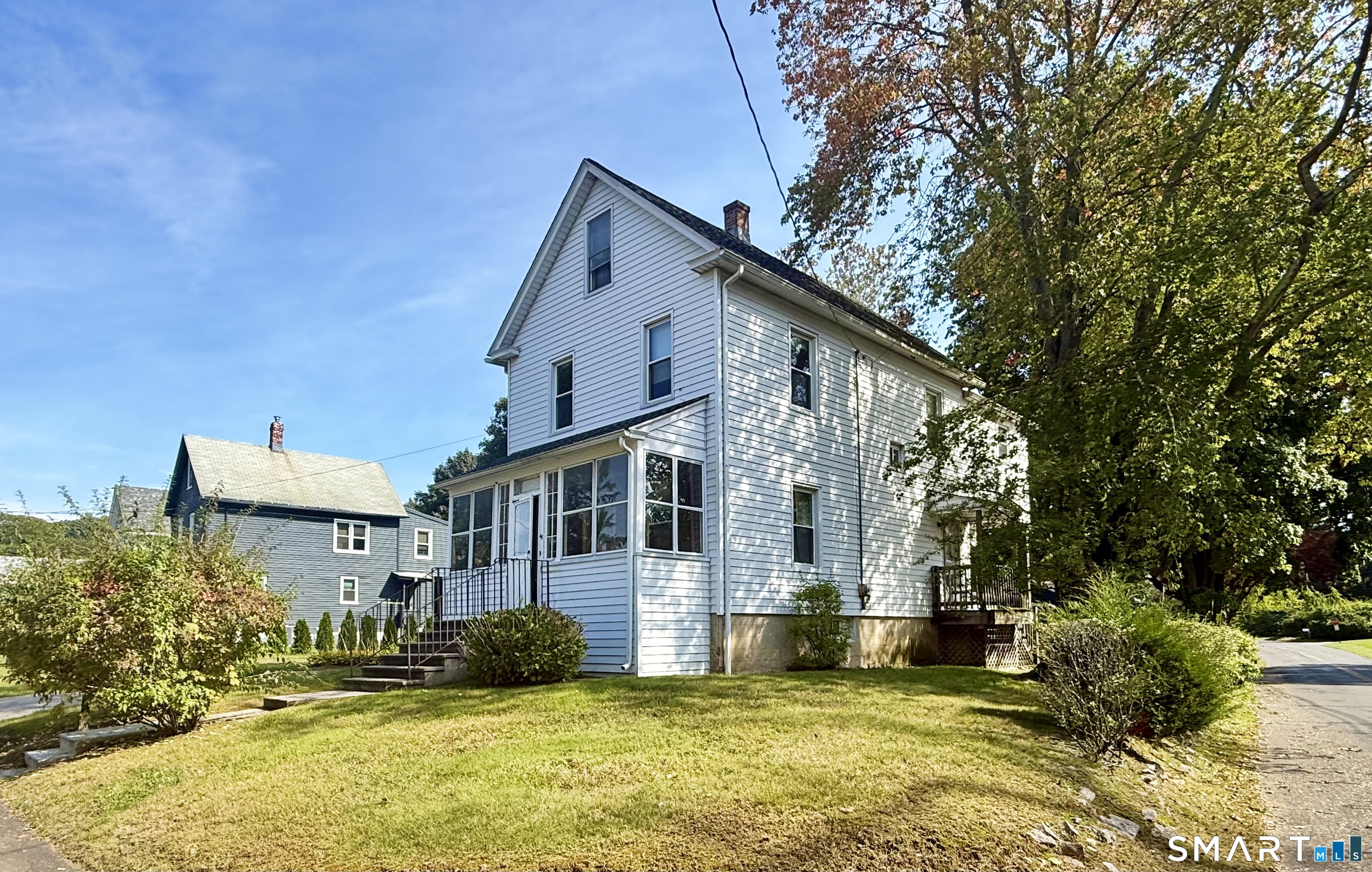 Opportunity awaits at 45 Rosko Street in Seymour! This 1920 single-family home offers 3 bedrooms, 1.5 bathrooms, and approximately 1,564 square feet of living space on a 0.20-acre corner lot. Bring your vision and creativity to restore and update this property to its full potential! The main level features an eat-in kitchen, living space, and a convenient half bathroom with laundry. Upstairs, you'll find all three bedrooms, a full bathroom, and an unfinished attic with potential. Additional features include an enclosed front porch, oil-fired forced hot air heating, an oil-fired water heater, and a private paved driveway leading to a 2-car detached garage. The corner lot provides outdoor space for landscaping and gardening. Conveniently located near local parks, shopping, restaurants, downtown Seymour, and the Metro-North Waterbury Branch train station. Whether you're considering a renovation project or looking to customize a home to your preferences, this property offers plenty of possibilities. Estate sale. Property is being sold strictly AS-IS. Buyers to perform their own due diligence regarding property condition and improvements.