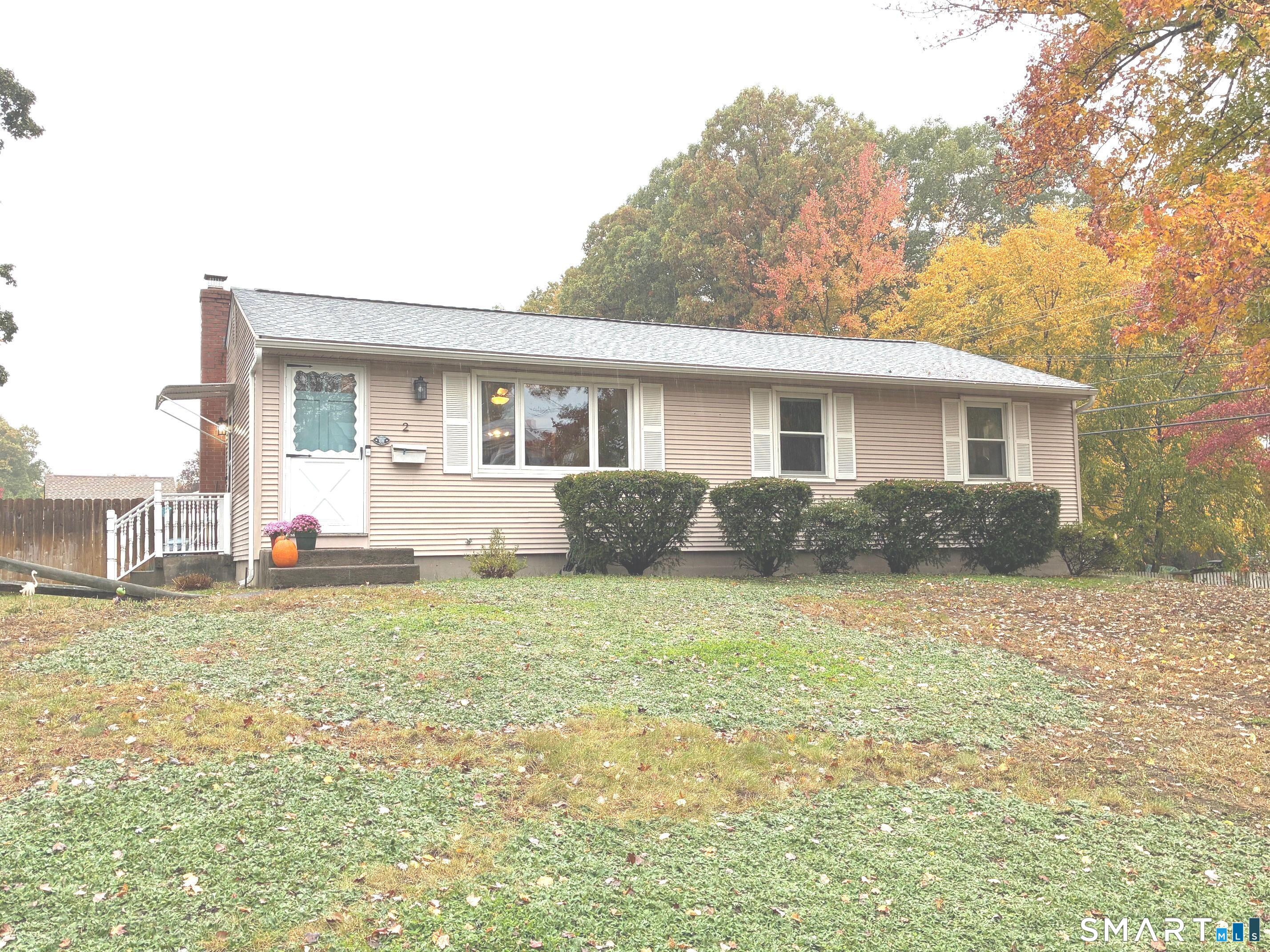 Located at the entrance to the neighborhood and sits on a large corner lot, this 5-room ranch shows pride of ownership! Living room has been set up as a dining room off the kitchen to enjoy large family or friends' gatherings. Currently the lower level which is partially finished is set up as a living room area which will help extend a place to hang out. Listed as a 2-bedroom home because the 3rd room has no closet, could be great as office or playroom if needed. Great place to call home!!