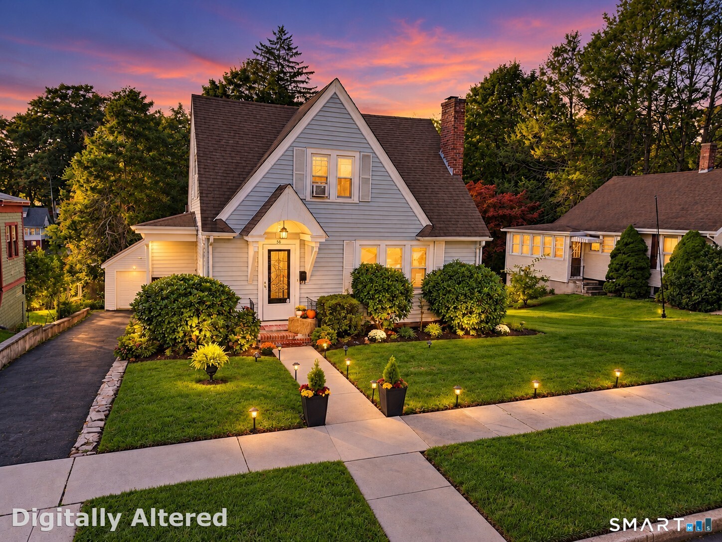 Welcome home to this impeccably maintained 3-bedroom, 1.5-bathroom Colonial, where timeless 1929 architectural character seamlessly blends with premium modern upgrades. From the moment you step into the bright, welcoming foyer, the gleaming hardwood floors, classic archways, and rich natural woodwork draw you in. Relax by the stately brick fireplace in the expansive living room, or host memorable dinners in the formal dining room, accented by an elegant built-in hutch and a rustic statement light fixture.  The heart of the home is the stunningly updated eat-in kitchen, completely modernized within the last 10 years. It features contemporary slate-grey cabinetry, high-end stainless steel appliances (including a professional range hood), solid wood butcher block countertops, and stylish tile flooring. Just off the kitchen, a convenient half bath updates the main level. Upstairs, three sun-drenched bedrooms with rich trim and large windows await, alongside a full bathroom with a spacious vanity and tile finishes. Step outside into your fully fenced backyard with an above-ground pool and a detached 1-car garage.