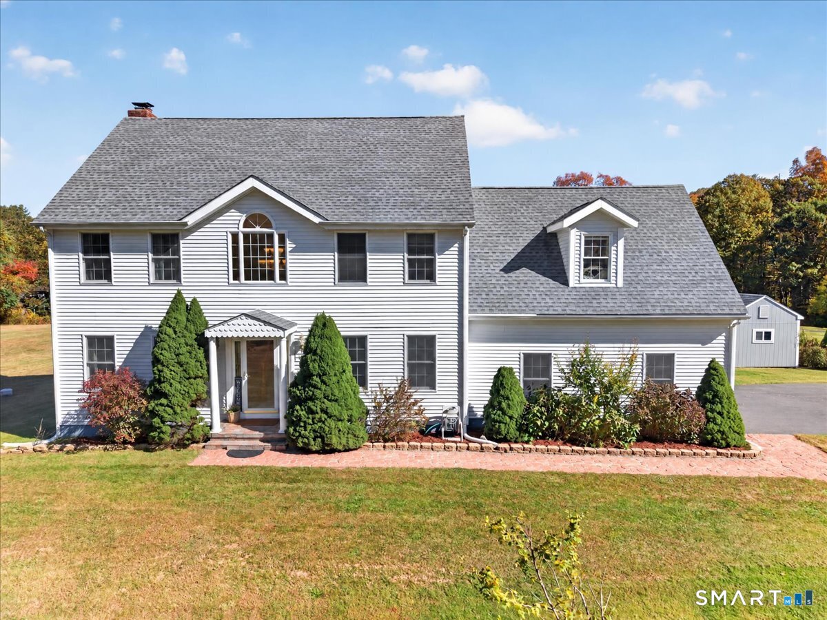 Welcome to Colchester! This beautiful 3-bedroom home, with a spacious bonus room currently being used as a 4th bedroom, has everything you've been looking for! Step inside to gorgeous hardwood floors throughout the first floor, a beautiful kitchen, and a warm, inviting living space. A pellet stove provides an additional heat source to help keep things cozy during those cold New England winters. Upstairs, you'll find a spacious primary suite complete with a private bathroom featuring a deep soaking tub and separate shower. The large bonus room above the garage offers endless possibilities and is currently being used as a 4th bedroom, but could easily serve as a home office, playroom, gym, or additional living space. Stay comfortable all summer long with a two-zone central air conditioning system featuring two separate compressors. Step outside and enjoy nearly 2 acres of property, offering plenty of room to spread out, entertain, or simply relax. A large back deck provides the perfect space for summer gatherings, while a storage shed offers additional convenience. With its spacious layout, flexible living areas, and beautiful outdoor space, this home truly has something for everyone. Don't miss your opportunity to make it yours!