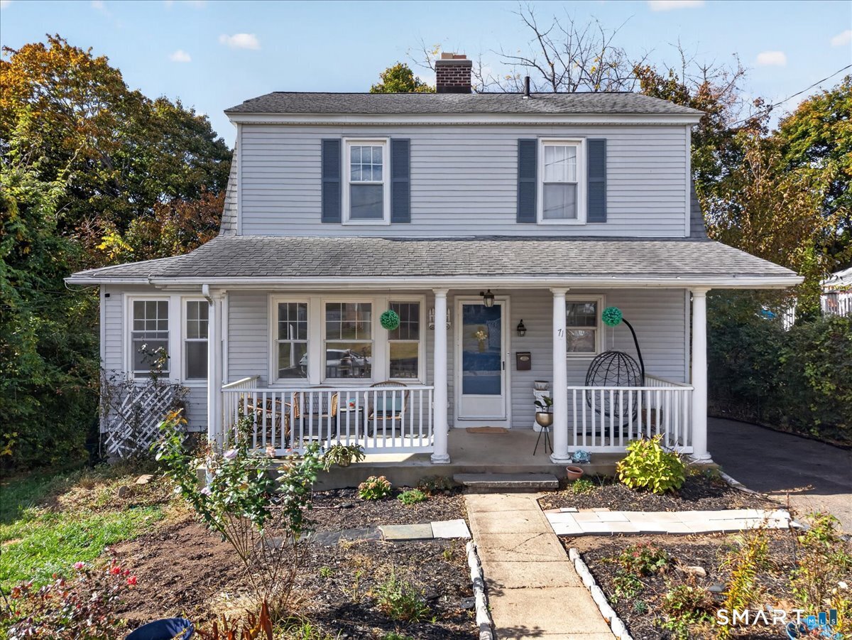 Classic charm meets everyday convenience in Waterbury's Overlook neighborhood! Just a short stroll away, Fulton Park offers a serene pond, tennis and basketball courts, a baseball field, and a public pool for cooling off on summer days. Shopping, dining, everyday essentials, and highway access are all within easy reach. This 3-bedroom, 1.5-bath Colonial features hardwood floors, a living room with a fireplace, separate dining area, sunroom, partially finished basement, and a walk-up attic for additional storage. The owner is re-staining the hardwood floors to restore their shine and repairing minor driveway cracks. The spacious deck needs some TLC but offers great potential for outdoor gatherings. Natural gas heat and public water and sewer add convenience. Sold as-is-bring your personal touches and enjoy everything this location has to offer!