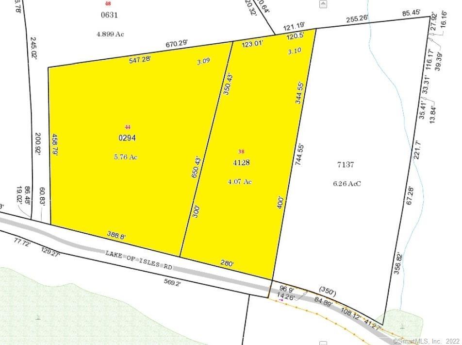 Beautiful 9.83 acres in North Stonington! This is a combination of 2 lots that can be sold as a package. Additional 100 acres are available. Re-subdivide or possibly change the zoning. Located halfway between Boston and New York. Over 668 feet of road frontage currently in a R-80 zone. Currently in process of 8-30g application. This prime location is just a short walk to Lake of Isles and Lake of Isles Golf Course, Foxwoods Casino, Tanger Outlets, and Mohegan Sun are all within a few minutes. Electric is available on the street, but well and septic are required. Survey is available on request. Combination of Lots 44 and 38 Lake of Isles.