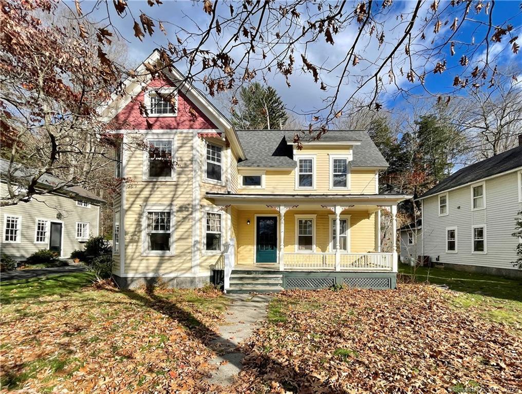 Move right into this quintessential New England Victorian, located in the historic section of Woodbury and just steps from the antique shops, boutiques and parks and everything else Woodbury has to offer!  The first floor of the home has a spacious front to back living room complete with bay windows and a fireplace, and a formal dining room just off from the tastefully updated eat-in and fully applianced kitchen that is sure to please any chef!  Off the kitchen you will find a full pantry completely with a stackable washer/dryer and off the living room is a nice half bathroom.   Upstairs find 3 spacious bedrooms and a welcoming full bathroom.