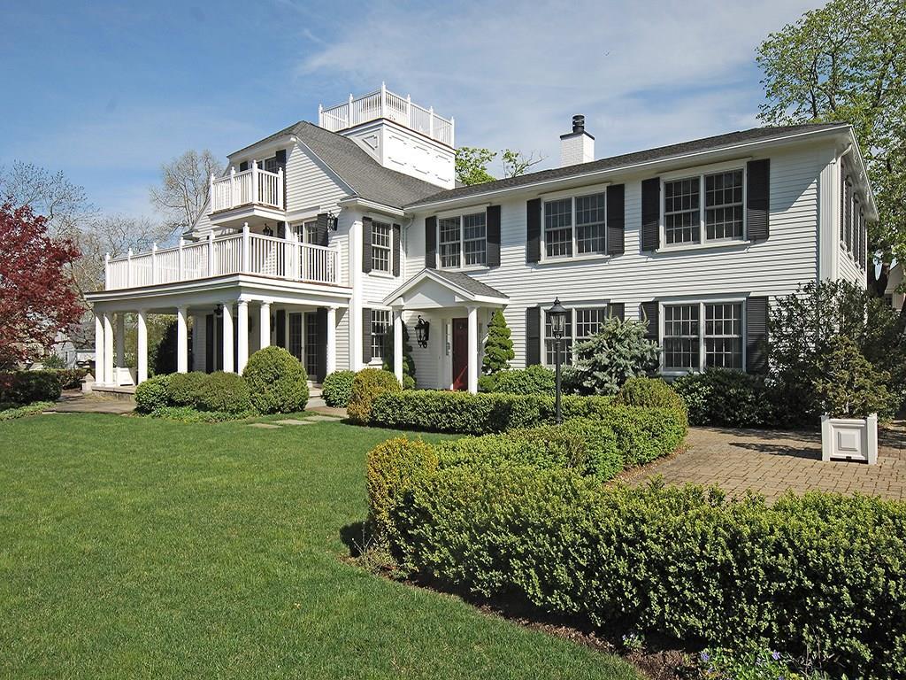 This meticulously restored three story 1789 Colonial home is located on the highest point in Stonington Borough. The large and beautifully landscaped property offers a feeling of complete privacy & tranquility, all within easy walking distance of the village's many charming restaurants and shops, and marina. A luxuriously equipped apartment located over the garage (& legally approved) is perfect for spill over guests, domestic help or for rental income. The 5,330 sq. ft. main home plus a detached apartment over a garage offer the opportunity to create a private in-town compound with a pool, tennis court & bedrooms for all. Two additional adjoining building lots are also available.