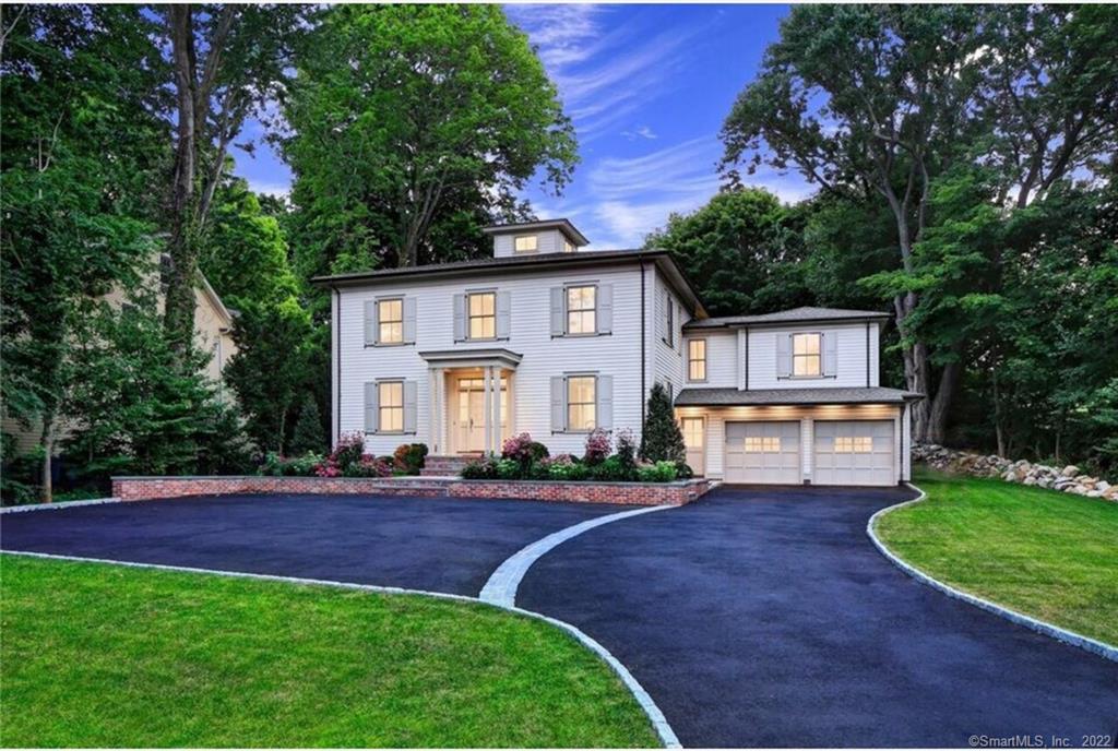 Across from the Saugatuck River, bordering Birchwood Country Club you will find this classic Beauty. Winner of the 2014 Hobie award for best new construction reproduction, this elegant home is designed and built with superior craftmanship throughout. The award-winning design features a spacious floorplan with welcoming foyer, and the formal living and dining rooms are graced with special moldings and high end features. The living room offers a gas fireplace and butler’s pantry with wine chiller. The dining room has a serving pantry connecting with the kitchen. The sun drenched kitchen sparkles with top of the line stainless steel appliances, large marble island with prep sink and ample seating. The bright breakfast nook opens to the Great Room with fireplace and access to the large bluestone patio. Oversized windows, mudroom with custom bench and cubbies, and pocket door to the fourth bedroom/home office/au paire setup with private exterior and interior entrances complete the first floor. All four bedrooms are ensuite. The master bedroom has his and hers closets, the bath has two sinks, soapstone countertops, a large soaking tub and marble shower. Lovely views from all the bedrooms. The laundry room is on the 2nd floor, and on the third floor is a study/lookout with magnificent River and Golf Course views. The newly finished lower level offers 3 large rooms and a half bath - Rec room, Family room, gym?  WALK TO WESTPORT TRAIN and vibrant Saugatuck Center!