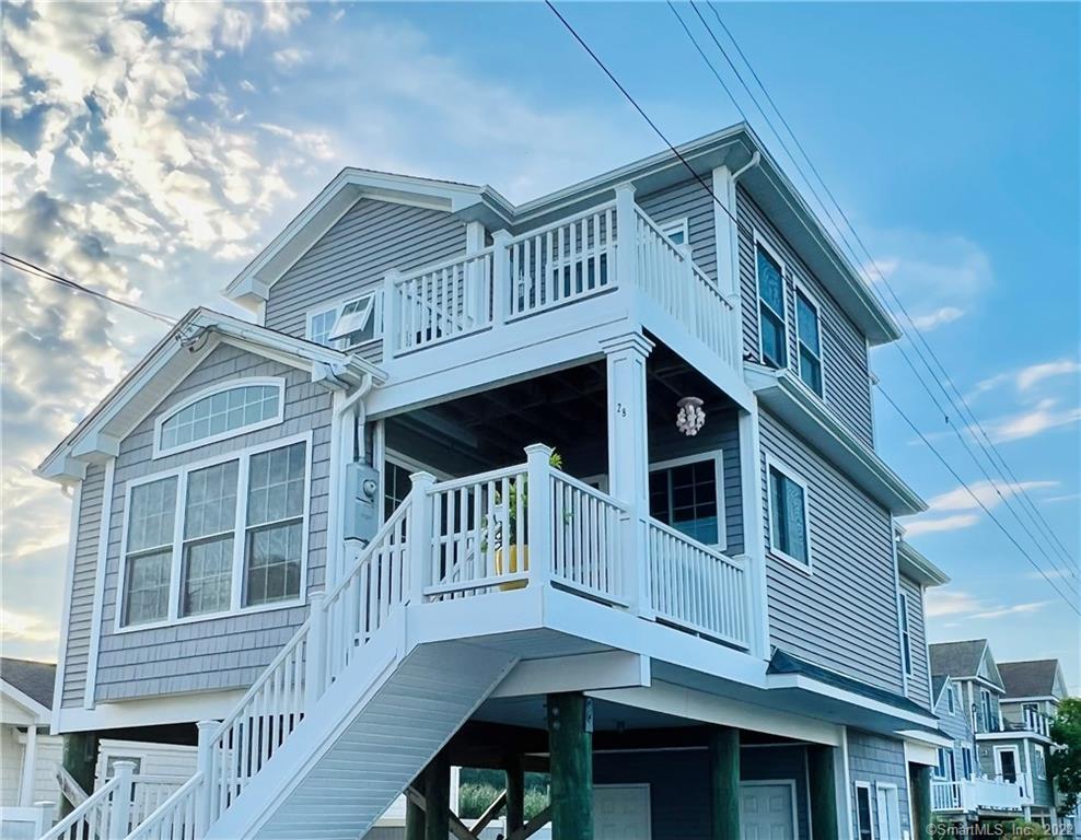 Amazing views every day at 28 Beach Rd West, Old Saybrook! This beautiful Academic Rental beach home has 3 bedrooms and 2 baths and is available for your enjoyment  across the street from Chalker Beach with spectacular and unobstructed views of Long Island Sound. The open kitchen, dining and living room with a gas fireplace are the focal point of the home. The kitchen has gorgeous granite countertops and white cabinetry would make any chef happy! The main living area leads to the sliding glass doors that take you to the deck with amazing views. The main level has one bedroom, a full bath with a laundry area. Upstairs, you'll find two bedrooms with a full bathroom, the master bedroom has a lovely deck  great for early morning coffee or an afternoon glass of wine, sit back with a great book and relax  enjoy the tranquil and serene environment of the waves crashing along the shore. A paver patio is located on the ground level with a lovely yard where you can cook and dine alfresco. At the end of the day  enjoy a relaxing outdoor shower after a wonderful day at the beach or a leisurely walk through the community. The home has lots of parking under the house for your cars. Chalker Beach Association has a basketball courts and a children's playground area. The quaint town of Old Saybrook has amazing restaurants, the Katherine Hepburn Cultural Arts Center, the train station with easy access to NYC or Boston. Call today to enjoy the beach life and make memories of a lifetime.