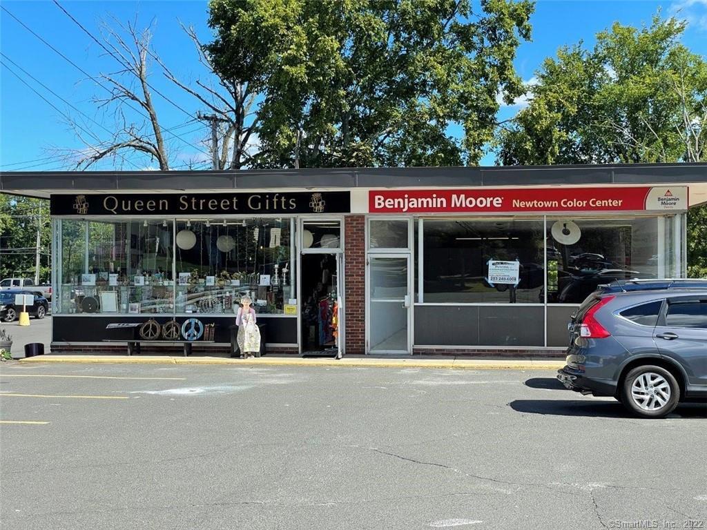 PRICE REDUCED! Retail for lease in the heart of Newtown! Rare opportunity for a retail space at the intersection of Queen Street and Church Hill Road. Surrounded by retail businesses, banks, Caraluzzi's Market, and the Big Y shopping center, the location and visibility will provide you with plenty of traffic from the surrounding businesses.The 1, 633 store front is open, clean and bright with large windows facing Queen Street. It is serviced by gas for heat and city water and sewer. There is an additional 1, 711 SF coming available which is currently occupied by Queen Street Gifts. The spaces can be combined for a total of 3, 344 SF.The space is being offered at $26.00/ sf gross.