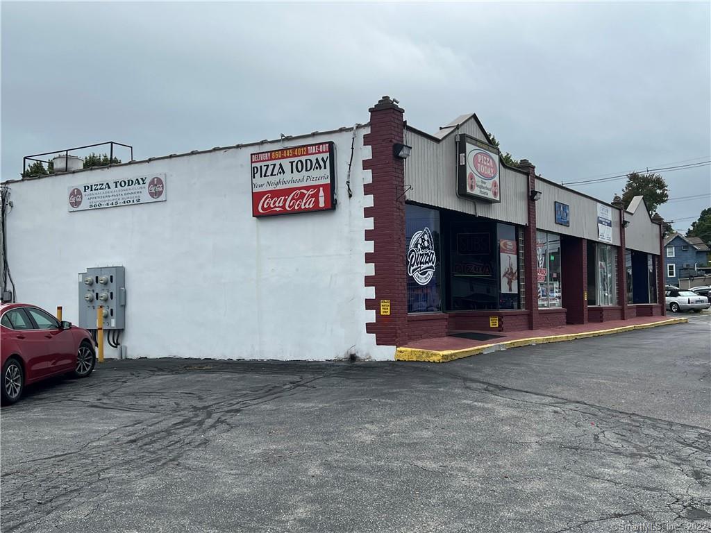 4 Unit strip mall located in the prime Five Corners District' with high visibility and traffic count, close proximity to Electric Boat and I-95. Current tenants include long-standing, popular pizza restaurant Pizza Today', a barber and subcontractor. One unit available. Additional income from renting parking spaces to nearby Enterprise Rental Car and EB employees. Excellent opportunity to increase revenue or redevelop the site. Call office for income and expenses.