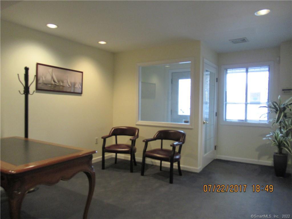 IDEAL, PRIME HIGH TRAFFIC WITH EASY ACCESS AND MINUTES TO I-95, RT 15 MERRITT PARKWAY AND METRO NORTH TRAIN STATION SURROUND THIS SPACIOUS 3 ROOM OFFICE SUITE. INCLUDES RECEPTION AREA, OFFICE RECORDS/STORAGE AREA, KITCHENETTE AND PRIVATE BATH. NO STAIRS ENTRY FOYER, WALL TO WALL CARPET AND PARKING FOR 10+ VEHICLES WITH HEAT AND HOT WATER INCLUDED IN RENT. ALL PROPFESSIONAL USE LOCATION WELCOME, ATTORNEY, ACCOUNTANT, CHIROPRACTOR, DENTIST, DOCTOR, INSURANCE, MORTGAGE, TITLE COMPANY OR RETAIL.