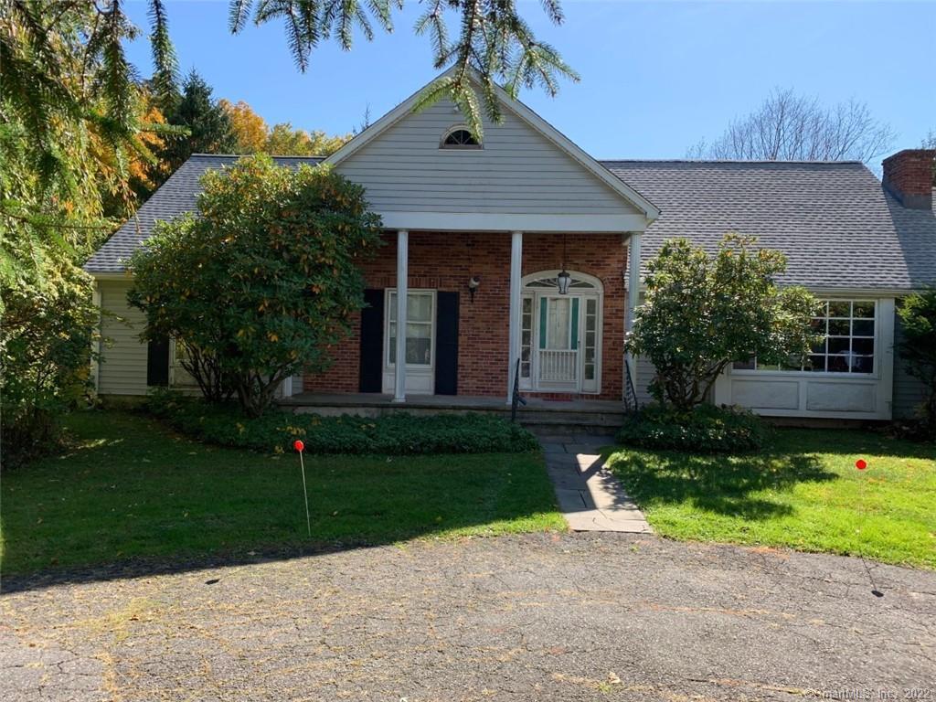 There is so much potential in this custom built Oversized Ranch home on a corner .70 acre lot in a desirable Brookfield neighborhood. This home wasconstructed with expansion in mind, and has nearly 1700 sqft of unfinished attic space above the main homeas well as the attached garage, and ready for finishing and adding a second level. The roof, vinyl siding andheating system are just 3 years new. This majestic home has great bones, spacious rooms, and tons of potential, yet is inneed of updating throughout, and will need a new septic. Some of its impressive features include alarge entry foyer, a large formal living room with hardwood and fireplace, formal dining room, a spacious kitchen opening to the cozy family room with rear deck access, 3 generously sized bedroomsincluding the main bedroom with private bath, an additional full bath with tub, a conveniently locatedlaundry room/half bath, 2 car oversized garage with extra storage and a full unfinished basement. Estate sale subject to probate approval, and being sold as-is.