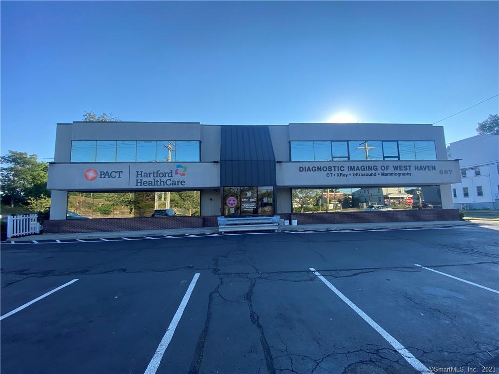 Medical Office Building For Lease, three tenants, great location, plentiful parking. Join Quest, Diagnostic Imaging of Milford and Sleep Associates of CT. Property is compromised of 687 and 689 Campbell Avenue. Spaces of 2, 927, 5, 227 and 1, 891 SF available June 2023.