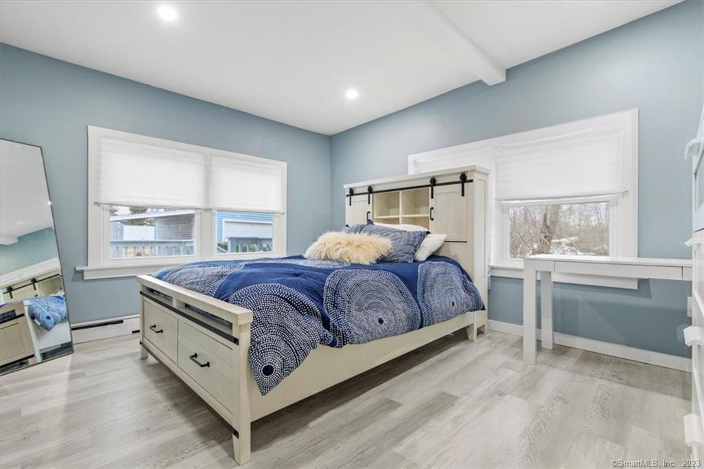 Welcome to this newly renovated colonial located in Waterford, CT! This home boasts a range of impressive fixtures and finishes. The kitchen offers granite countertops and stainless steel appliances. And both bathrooms are sure to impress. The first floor features new flooring as well as a conveniently located laundry room and separated primary bedroom. Upstairs offers cozy carpeting and 3 bedrooms or multiple home office spaces. Your home will offer peace of mind for years to come with its newer roof, furnace, and water heater. Outside, the large yard includes a detached garage for added storage, a workshop, or parking. Located in a desirable neighborhood, this home is close to a range of amenities, schools, parks, restaurants, and the center of town. Don't miss your chance to make this charming colonial your own!