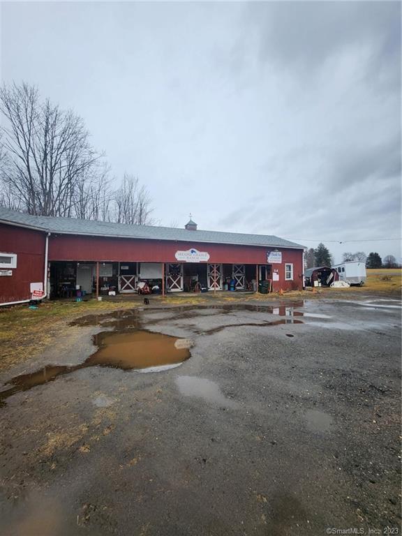 Great 59.2 acre piece of land on the back side of the Airport. Property has many potential usages. Warehouse/Retail, strip mall, farmland, Part of this piece is currently being used for a horse farm with stalls, fenced in area, pastures for enjoyment, this is a working farm with an official half mile horse track. Close to Route 20 and Interstate 91. Great visibly. Property could easily turn commercial after sale. Agents have details.