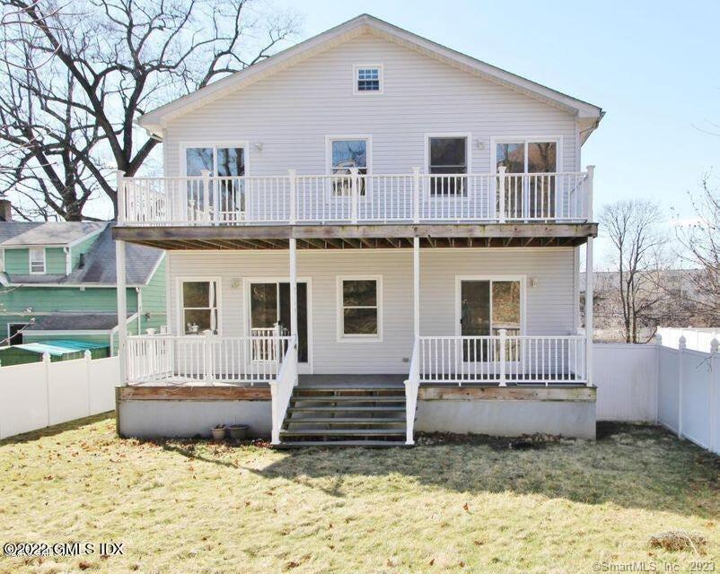 Very spacious. 3 bedroom 3.5 bath townhouse. First floor nas large LR opening to deck overlooking backyard, office/den, formal DR , updated kitchen. Upstairs has 2 en-suite bedrooms plus primary bedroom suite with balcony. Lower level has playroom, storage and attached 2- car garage.