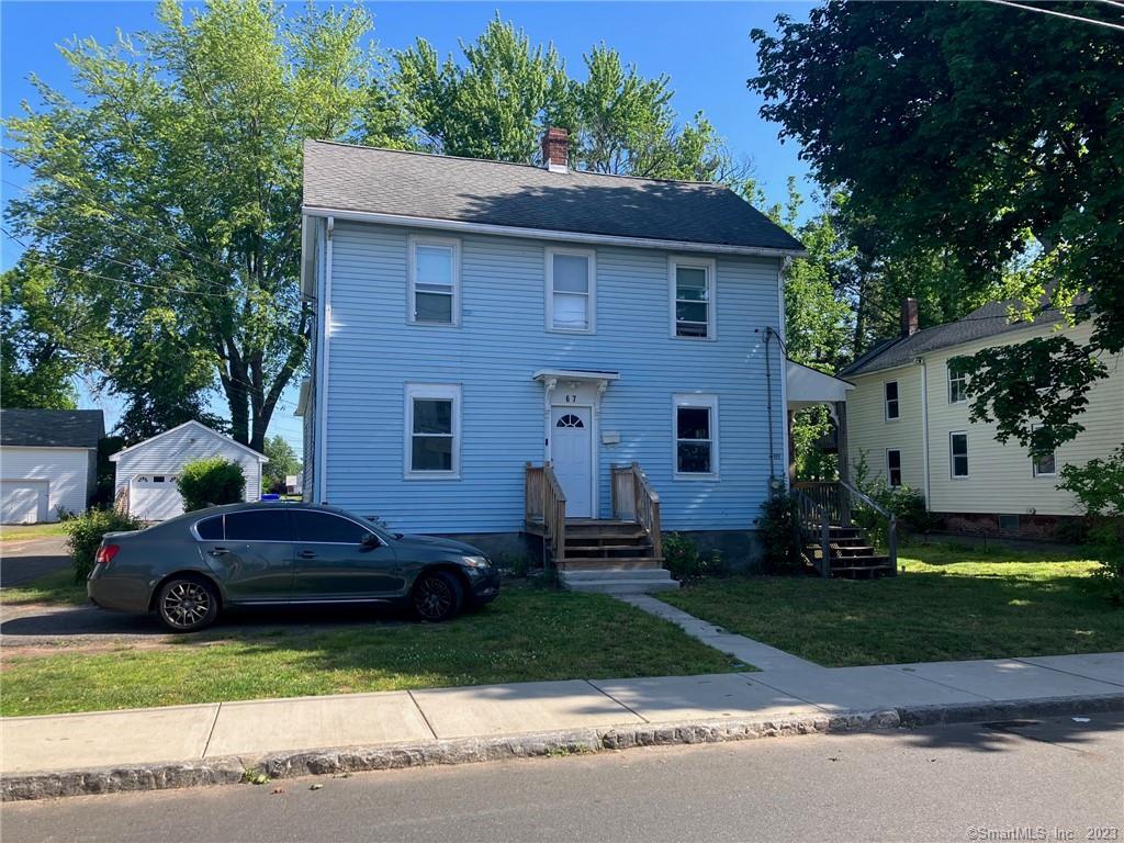 Well maintained four family investment property. 67-69 College st consists of two buildings. One in the front and one in the rear., plus a two car garage. Within the last 8 years a new roof was installed and new windows. Three of the four units have been remodeled. Each unit has there own washer/dryer hookup and pay for there own utilities. Owner pays water/ sewer. Interested and qualified parties are welcome to view with there buyer agent only. Owner will be available to answer any questions. Owner looking to sell as-is . may not qualify for govt funding.