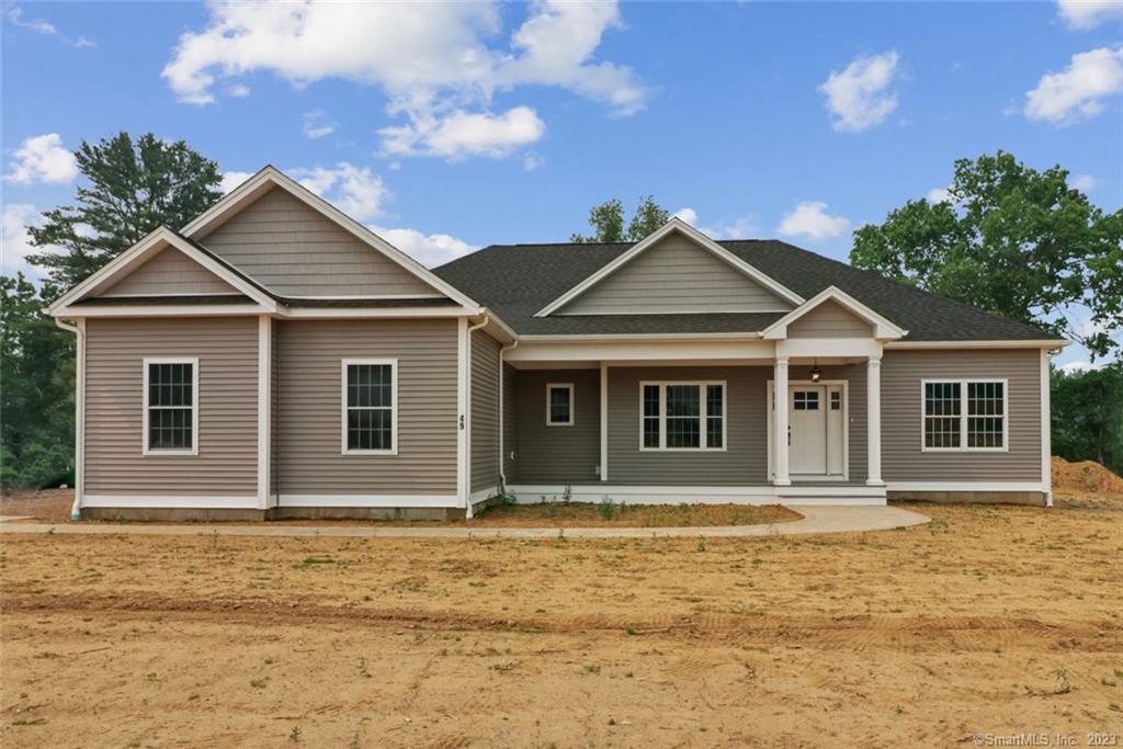 Featuring the Bellhaven plan, with its charming covered porch entry that leads into easy SINGLE STORY living. This TO-BE-BUILT home is located at WHISPERING OAKS, Cheshire's newest exceptional community of beautifully appointed luxury homes by Lovley Development, Inc. The inviting foyer opens into the expansive vaulted great room with a gas fireplaced living room, flex space, and well-designed gourmet kitchen equipped with a large center island, breakfast bar, plenty of cabinet space, and generous sized pantry closet. Adjacent to the kitchen is the dining area, offering direct access to the outdoor patio space, and the private and elegant primary bedroom suite, complete with tray ceiling and deluxe primary bath with dual-sink vanity, luxe tiled shower and expansive double-u shaped walk-in closet. Secondary bedrooms, situated on the other side of the home, feature roomy closets and a shared bath. Additional highlights include a centrally located laundry, Deacon's bench in mudroom, sidewalk to front porch and 2 car attached garage. Ideally located close to schools, parks & recreation, health facilities, shopping, dining, entertainment & major highways. City water, city sewer, and underground utilities. OTHER LOTS AVAILABLE. Pricing is for Phase 1 - Lot 4 off Talmadge Road. Agent related. ***Pictures and 3D Tour are of a similar home and include upgrades***