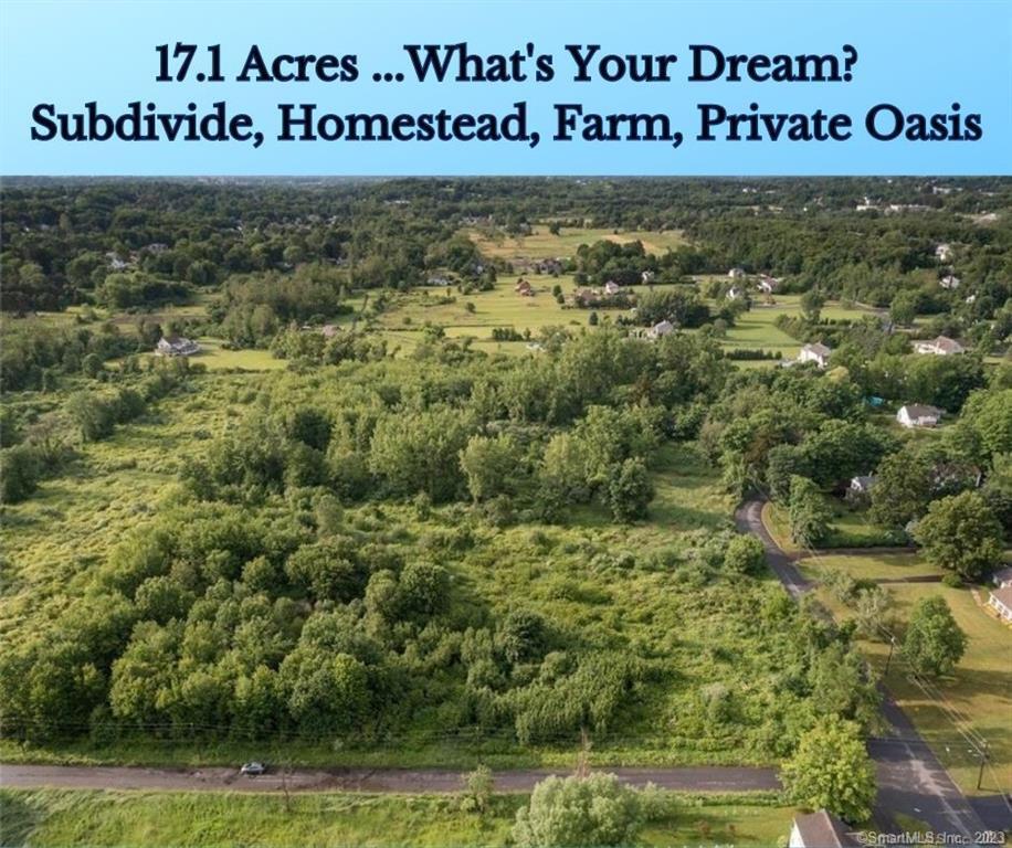 Unleash Your Vision: A sprawling 17.1-Acre canvas for subdividing, farming, homesteading, equestrian or creating your ultimate family compound! Over seventeen acres of endless opportunities await in this picturesque property, conveniently located near downtown Middletown, Wesleyan, and Rte 9. Nestled on a corner lot, this enchanting parcel is enhanced by two tranquil streams, offering both seclusion and boundless potential. Set in the sought-after South Farms area, this idyllic and peaceful agricultural land boasts a storied history of cultivation since the 1700s, showcasing nutrient-rich topsoil and even a quaint pond. Additionally, there is a 1900s chestnut-planked home on the premises, currently uninhabitable but harboring the potential for valuable discoveries to enhance your dream. Embrace the potential of this sprawling green oasis