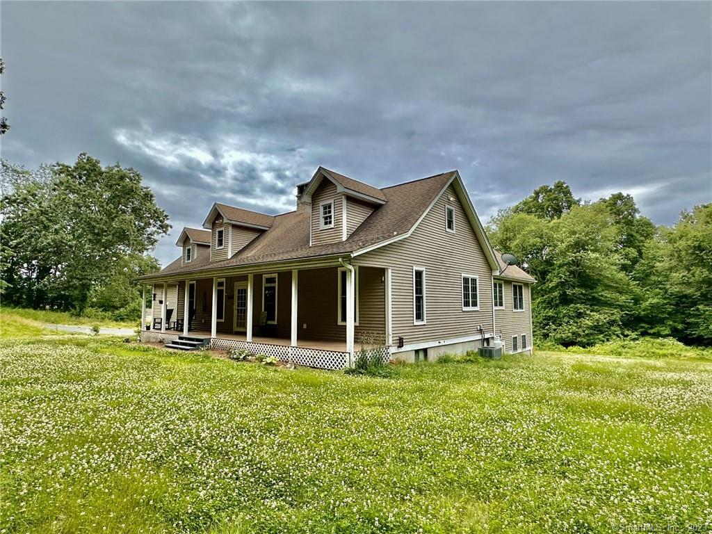 Amazing 8.77 Acres of Privacy with Custom Sprawling 11 Room Cape! Full In Law with Walk Out! 1st Floor has Master Suite plus 2 bedrooms and 2 Full Baths! Huge Second Master Suite on 2nd Floor! Central Air! Stone Fireplace! Long Paved Driveway! Wood Floors! Owned Solar Panels! Front Porch! Huge Private Deck! Large 1st Floor Laundry Room! Unfinished Bonus Room! Newly added Paved Driveway, Stainless Steel Appliances, Hot Water Heater, and Baseboard Infrared Radiant Heat! So much to Offer, A Must See!