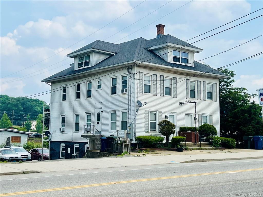 Location! Location! Investment opportunity right on Main Street with plenty of paved, off-street parking. 4 residential units, all currently rented. Gas heat, public water and sewer. Newer roof (10+- yrs), vinyl siding. Minutes to Windham Hospital, Main Street businesses and parks, and ECSU.