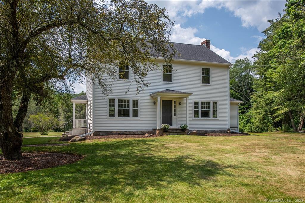 Classic 1948 Colonial on 5.25 acres, just under 500' of direct waterfront on Sprain Brook River includes one BR Cottage. The home has gone under a complete renovation over the past year. The finish product is white, bright, clean. Marble and stainless kitchen, bathrooms renovated, new roof and electrical just to name a few major points. The formal living room focal point is a large field stone FP, with an office just off the back corner. Beautifully deep stained wood floors on both levels. Full walk-up attic. Very large front to back primary bedroom w two additional bedrooms on second level. The Cottage is the original rustic pool house (Perfect pool site just outside the door). The floor to ceiling glass windows, vaulted wood ceiling & massive field stone FP are all equally commanding in the great room. Bespoke natural stone shower. One bay of the garage has been converted into a bedroom. Perfect level living space for parents/children/guests or parties! The property is just amazing - truly like a park, small barn & woodshed with plenty of room to add more outbuildings. The highlight is the babbling Sprain Brook River. Plenty of gatherings, picnics & even weddings have been had here over the years. Gather around the fire pit and roast marshmallows to only the sounds of the river and the birds. The location is just in the middle of the Woodbury and Washington town lines offering quick access to enjoy all that both of these historic, charming towns offer.